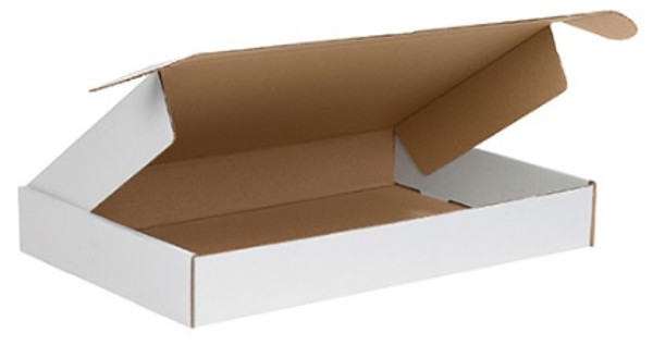 18" x 12" x 2" (200#/ECT-32-B) White Deluxe Literature Corrugated Cardboard Mailers 