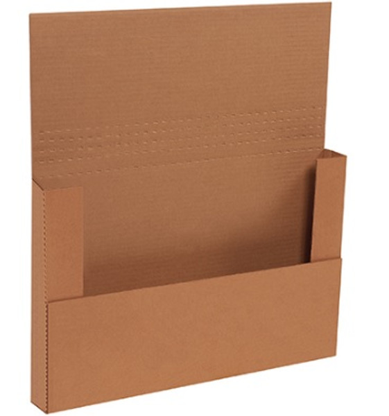 17 1/4" x 11 1/4" x 2" (200#/ECT-32-B) Kraft Corrugated Cardboard Easy-Fold Mailers