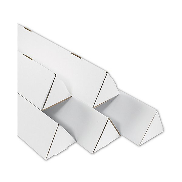 2" x 24.25" White Triangle Mailing Storage / Shipping Tubes