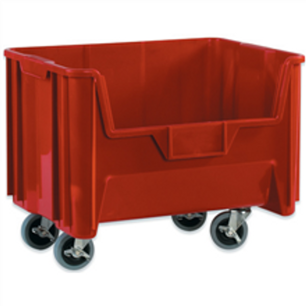 19 7/8" x 15 1/4" x 12 7/16" Red  Mobile Giant Stackable Bins