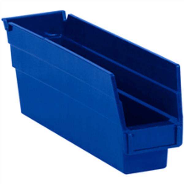 11 5/8" x 2 3/4" x 4" Blue  Plastic Shelf Bin Boxes