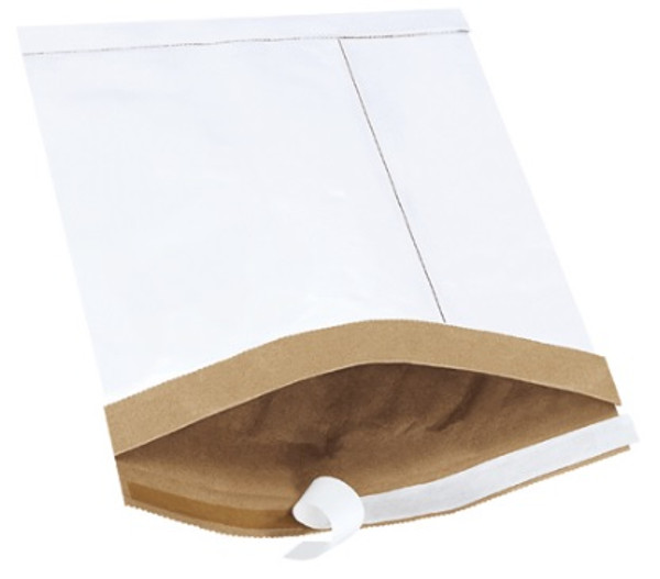 8.5" x 12" White Self-Seal Fiber Padded, Moisture & Puncture Resistant Mailers