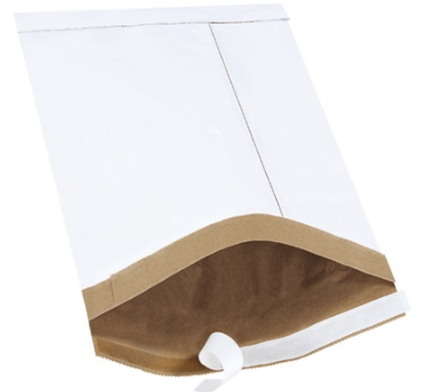 8.5" x 14.5" White Self-Seal Fiber Padded, Moisture & Puncture Resistant Mailers