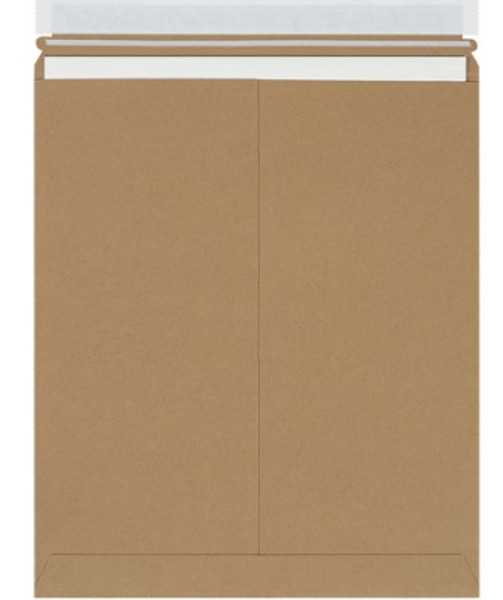 12.75" x 15" Kraft Self-Seal Flat Mailers .028 Strong Lightweight Chipboard 