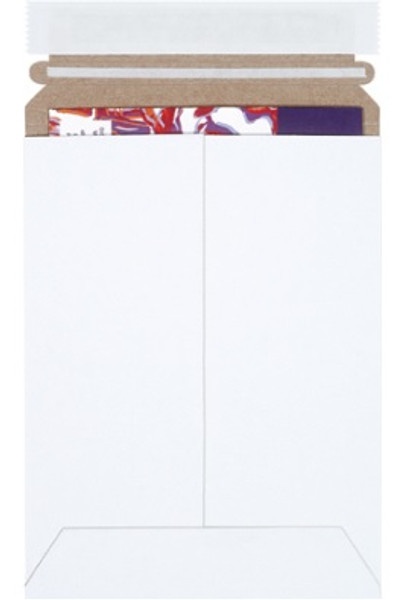6" x 8" Self-Seal White Flat Mailers .028 Strong Lightweight Chipboard