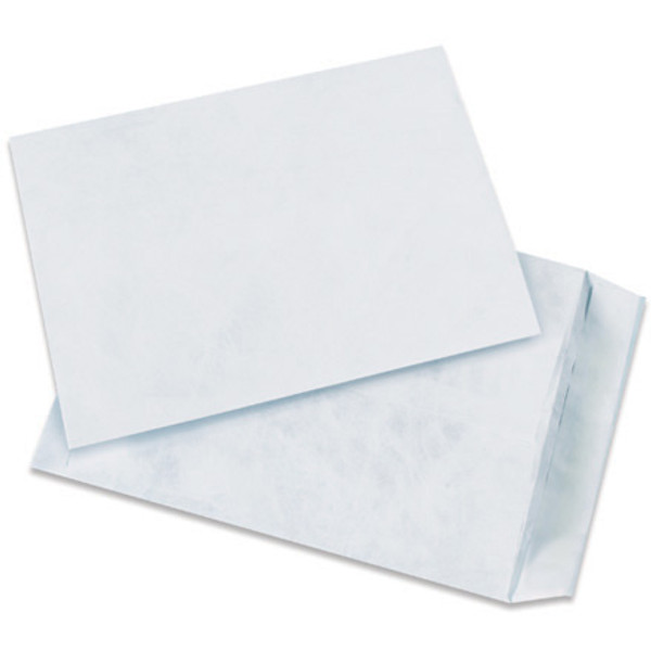9 1/2" x 12 1/2" Plain White End Opening Flat Tyvek® Envelopes 