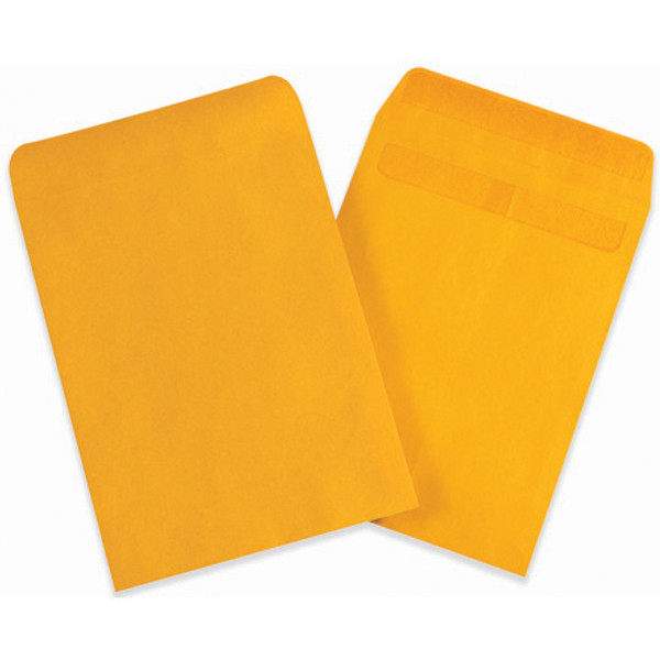 9" x 12" Kraft Redi-Seal Envelopes Fold Flap, Press Down, and Mail. No Moisture Needed to Seal.