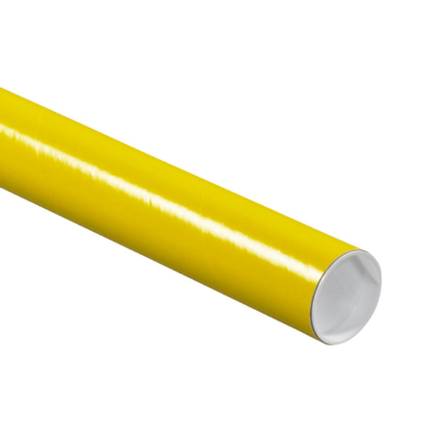 Yellow Mailing Tubes, Yellow Color Shipping Tube with Caps