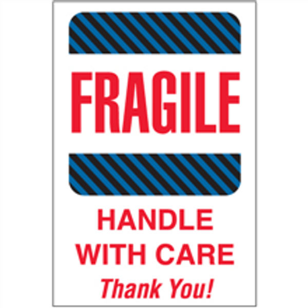 "Fragile - Handle With Care" Shipping and Handling Labels