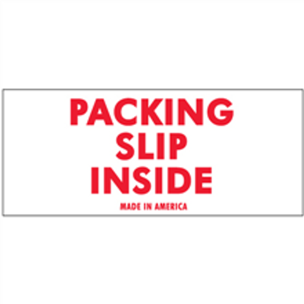 "Packing Slip Inside" Shipping and Handling Labels