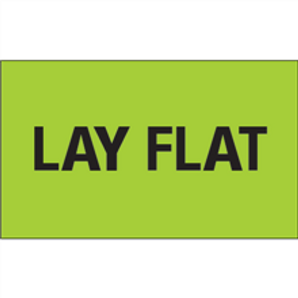 "Lay Flat" (Fluorescent Green) Shipping and Handling Labels