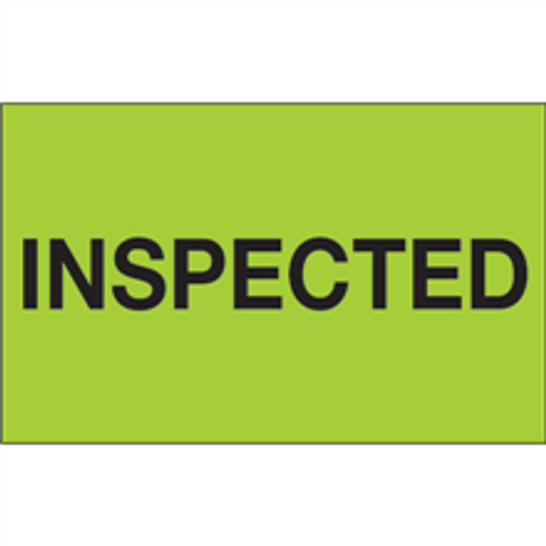 "Inspected" (Fluorescent Green) Production Labels