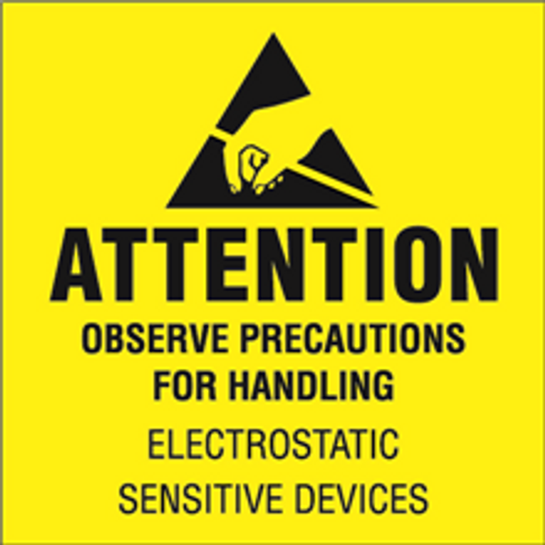 "Attention - Observe Precautions" Anti-Static Labels