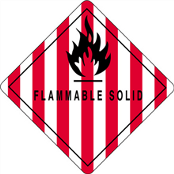 "Flammable Solid" Subsidiary Risk Labels