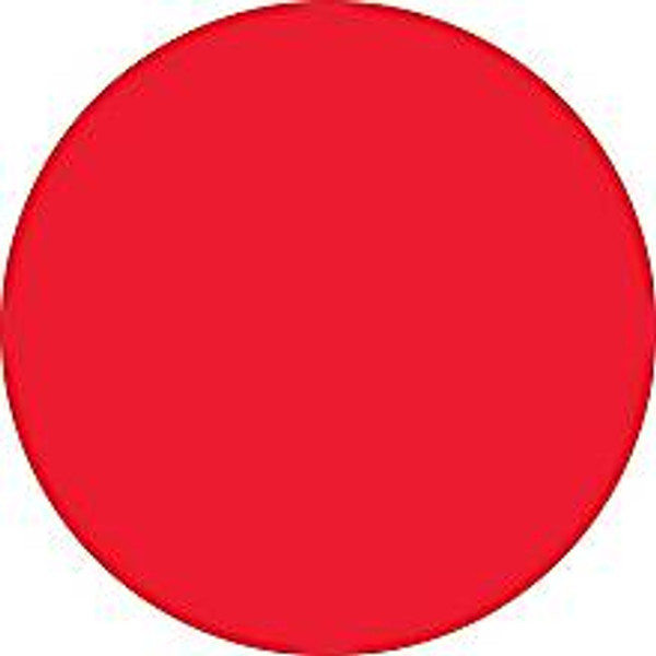 Fluorescent Red Circle Inventory Label - Round Inventory Stickers