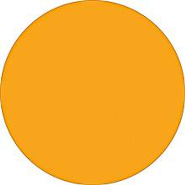 Fluorescent Orange Circle Inventory Label - Round Inventory Stickers