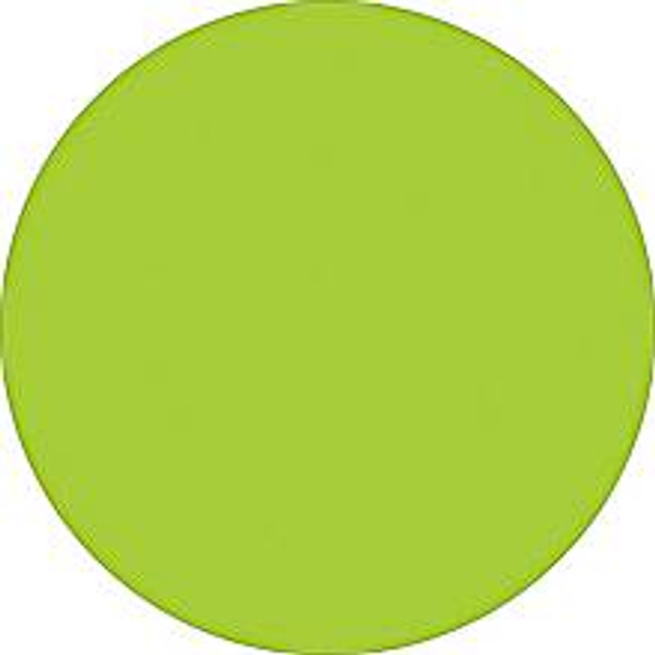 Fluorescent Green Inventory Label - Round Inventory Stickers