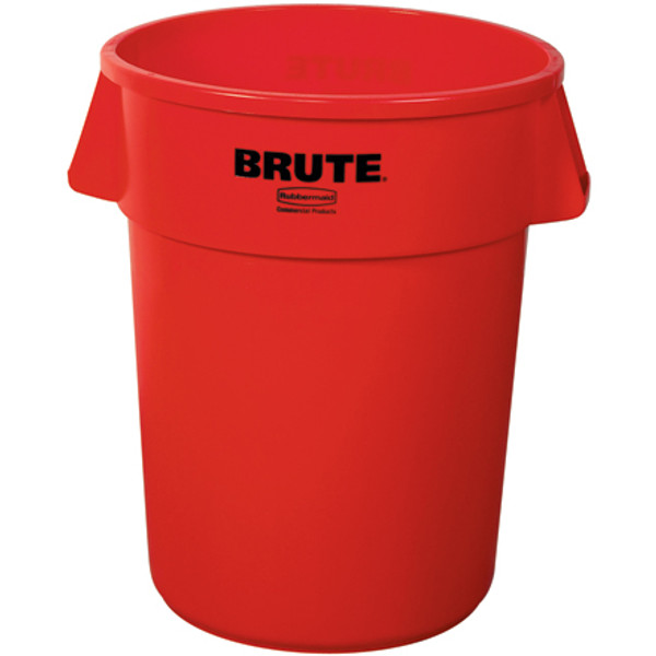 Rubbermaid® Brute® Trash Can - 55 Gallon, Red 33" x 26"