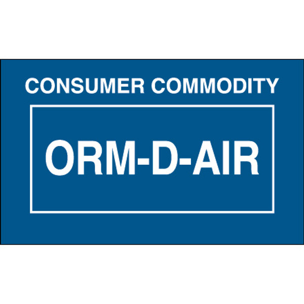 "Consumer Commodity ORM-D-AIR" Labels