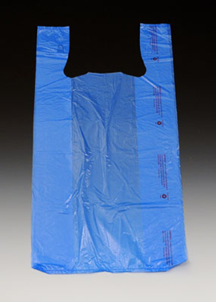 12" x 6" x 23" Blue High Density T-Shirt / Merchandise Bags .65 mil