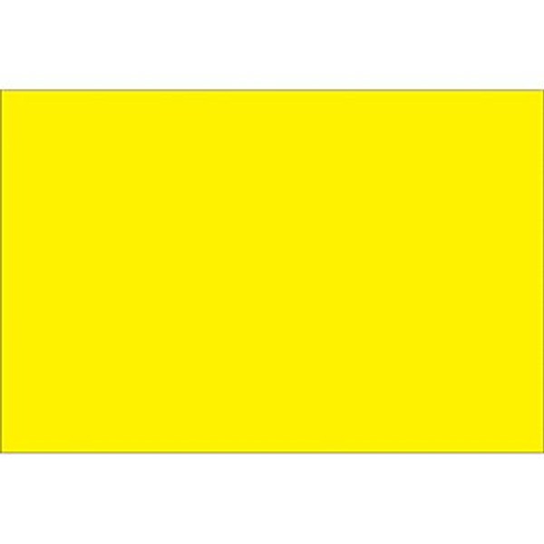 3" x 9" Fluorescent Yellow Inventory Rectangle Labels 