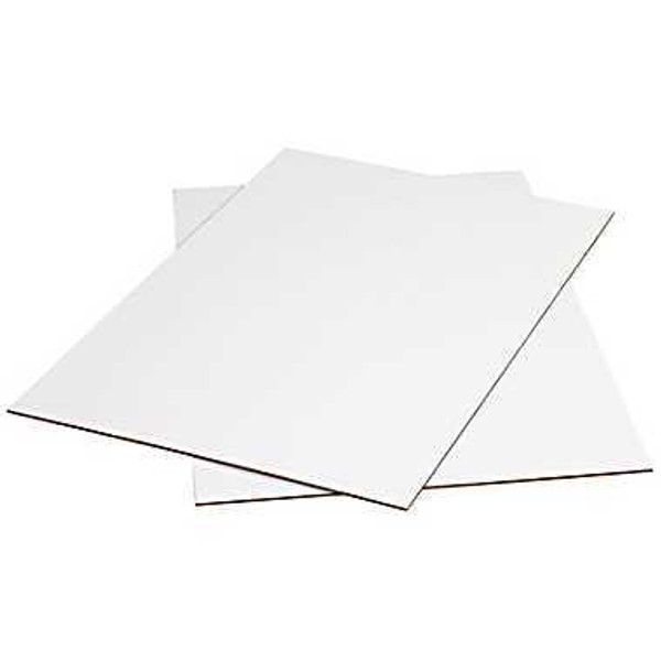 48" x 48" (ECT-32) White Corrugated Cardboard Sheets