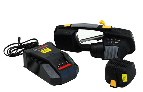 Heavy Duty Automatic Battery Tool Tensions and Seals Strapping - Includes One Battery & One Charger