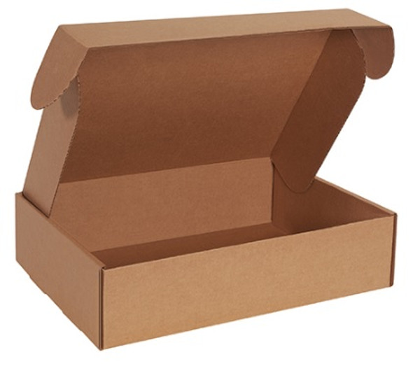 16" x 12" x 4" (200#/ECT-32-B) Kraft Deluxe Literature Corrugated Cardboard Mailers