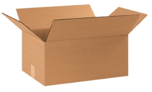 15" x 12" x 10" (ECT-44) Heavy-Duty Single Wall Kraft Corrugated Cardboard Shipping Boxes