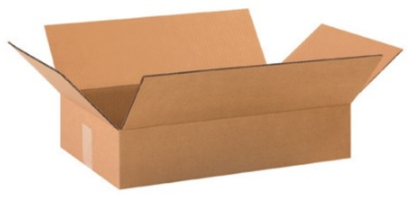 19" x 12" x 3" (ECT-32) Flat Kraft Corrugated Cardboard Shipping Boxes