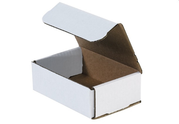 10" x 8" x 2" (ECT-32-B) White Corrugated Cardboard Mailers