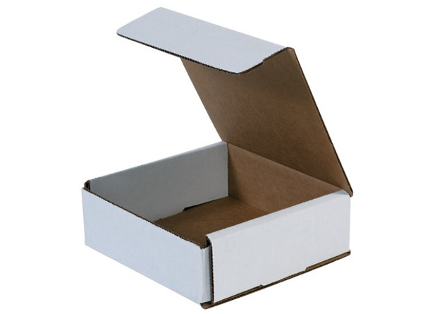 10" x 8" x 4" (200#/ECT-32-B) White Corrugated Cardboard Mailers