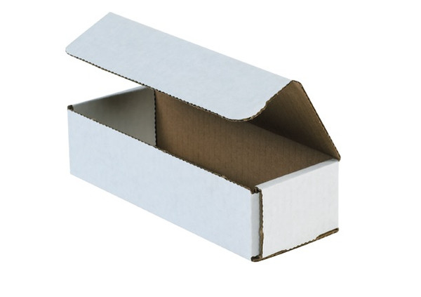 12" x 2" x 2" (ECT-32-B) White Corrugated Cardboard Mailers