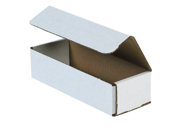 14" x 6" x 4" (ECT-32-B) White Corrugated Cardboard Mailers