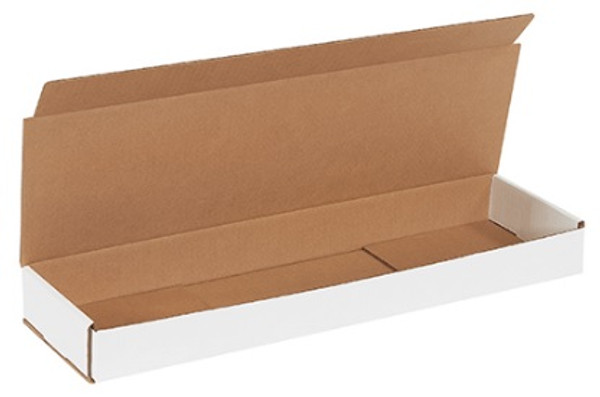 21" x 6" x 2" (ECT-32-B) White Corrugated Cardboard Mailers