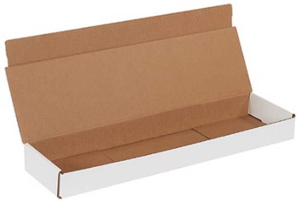 22" x 6" x 2" (ECT-32-B) White Corrugated Cardboard Mailers