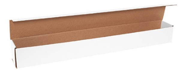 36" x 4" x 4" (ECT-32-B) White Corrugated Cardboard Mailers