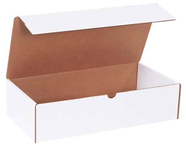16" x 8" x 4" (200#/ECT-32-B) White Literature Corrugated Cardboard Mailers