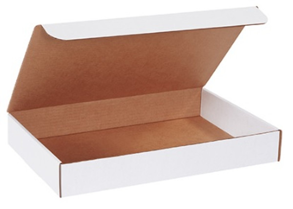 17" x 11" x 2 1/2" (200#/ECT-32-B) White Literature Corrugated Cardboard Mailers