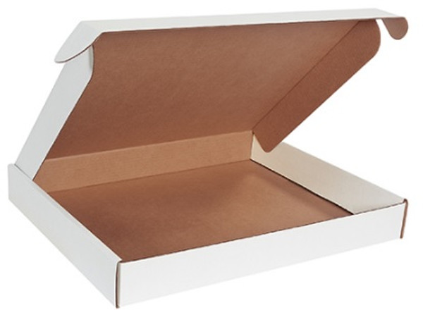 22" x 18" x 2 3/4" (ECT-32-B) White Deluxe Literature Corrugated Cardboard Mailers