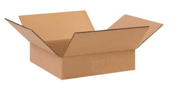 10" x 10" x 2" (ECT-32) Flat Kraft Corrugated Cardboard Shipping Boxes