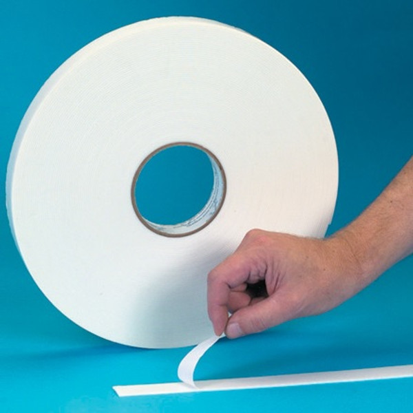 3/4" x 36 yds. (1/16" White) Double Sided Foam Tape. Tape Logic® 5700 - Bind signs and displays.  