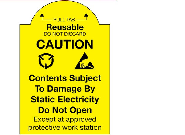 "Pull Tab Reusable - Do Not Discard" Labels Shipping and Handling Labels