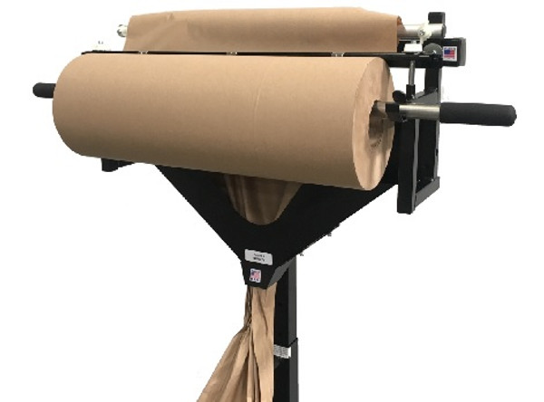 36" Kraft Paper Dispenser with Deluxe Brake & Crumpler Horizontal Table Top and Wall Mountable