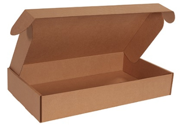 24" x 14" x 4" (200#/ECT-32-B) Kraft Deluxe Literature Corrugated Cardboard Mailers