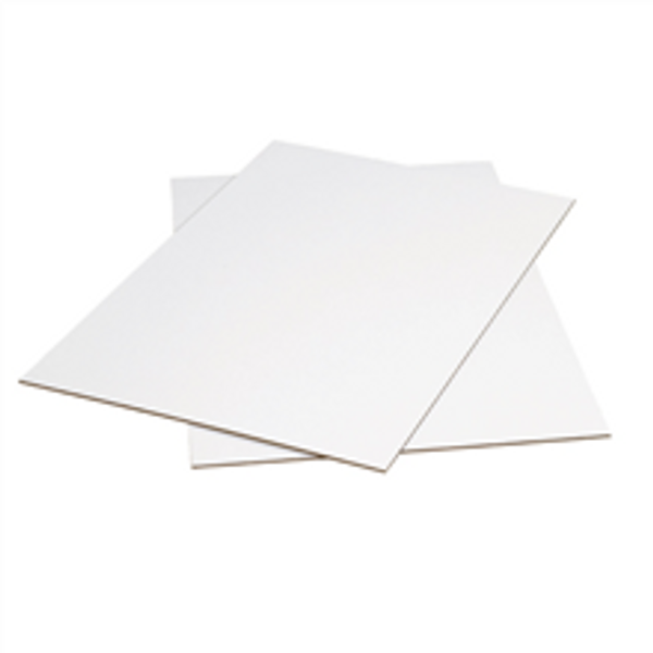 30" x 40" (ECT-32) White Corrugated Cardboard Sheets