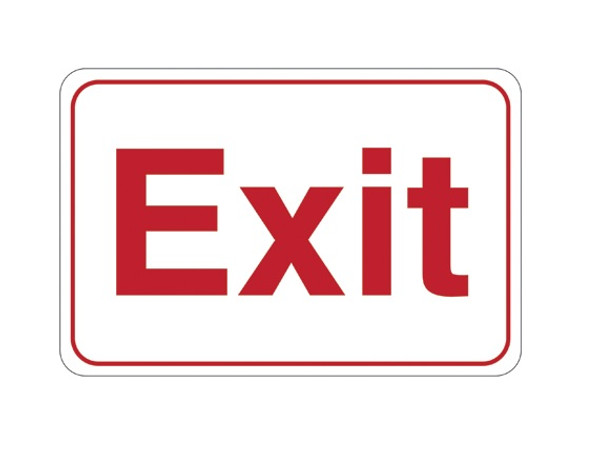 6" x 9" "Exit" Universal Instructional Facility Sign and Graphics