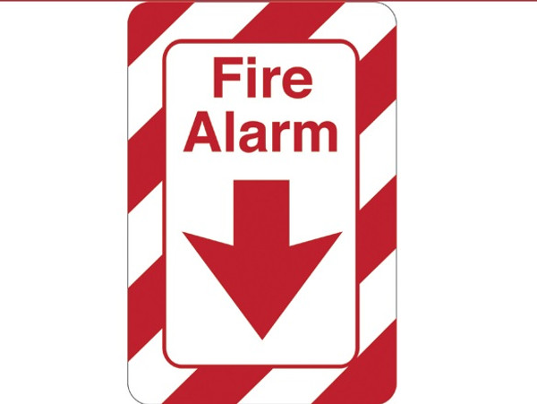 9" x 6" "Fire Alarm" Universal Instructional Facility Sign