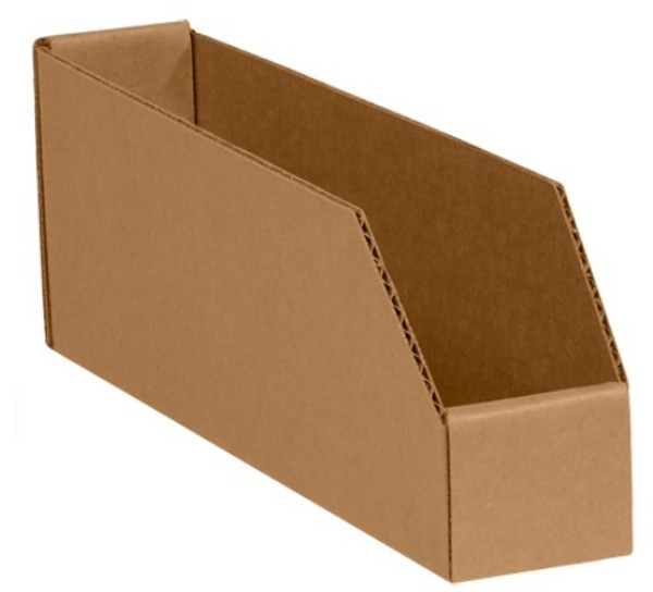 2" x 18" x 4 1/2" Kraft  Open Top Bin Boxes - Fits 18" Shelf