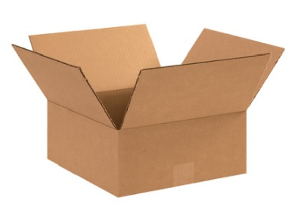 11" x 11" x 4" (ECT-32) Flat Kraft Corrugated Cardboard Shipping Boxes